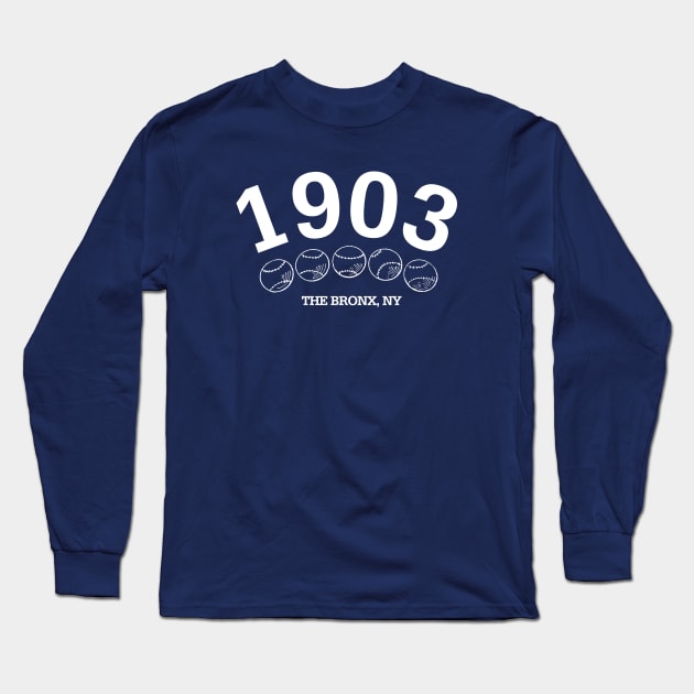 1903 NYY Long Sleeve T-Shirt by PopCultureShirts